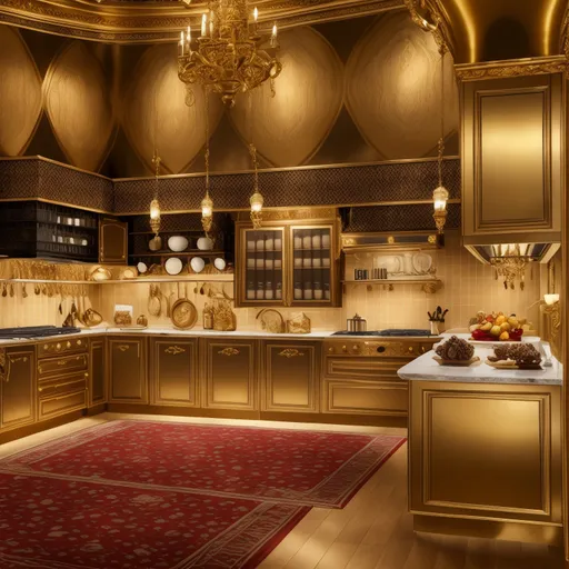 Baroque Kitchen design - AI generated interior design visualization
