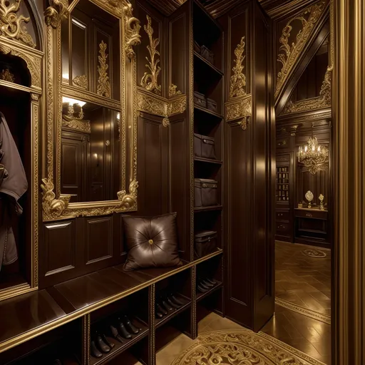 Baroque Mudroom design - AI generated interior design visualization