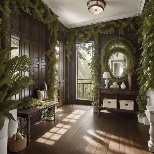 Biophilic Entryway design - AI generated interior design visualization