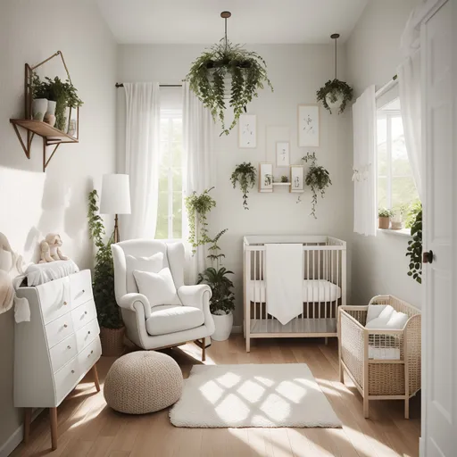 Biophilic Nursery design - AI generated interior design visualization