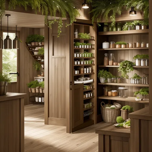 Biophilic Pantry design generated by AI