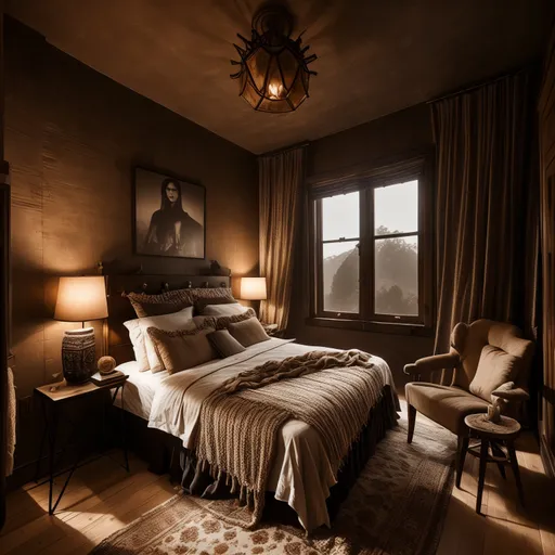 Bohemian Bedroom design - AI generated interior design visualization