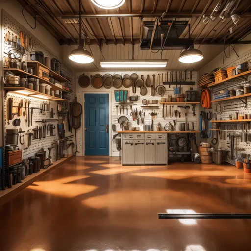 Bohemian Garage design - AI generated interior design visualization