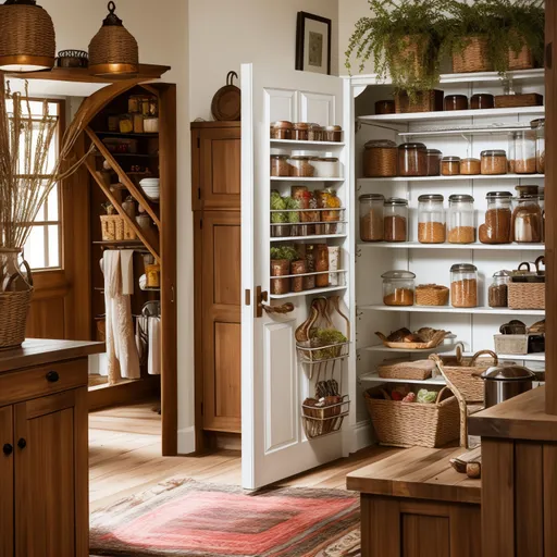 Bohemian Pantry design - AI generated interior design visualization