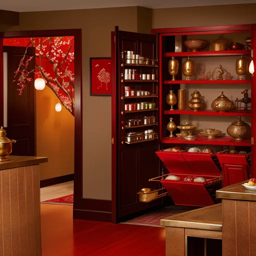 Chinese Pantry design - AI generated interior design visualization