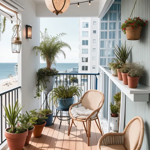 Coastal Balcony design - AI generated interior design visualization