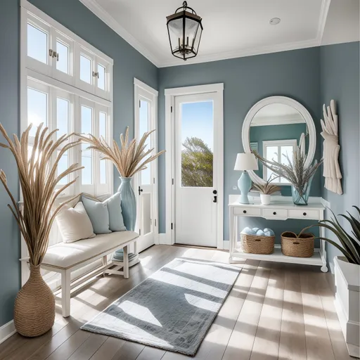 Coastal Entryway design - AI generated interior design visualization