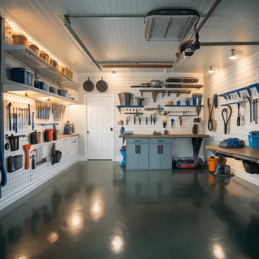 Coastal Garage design - AI generated interior design visualization