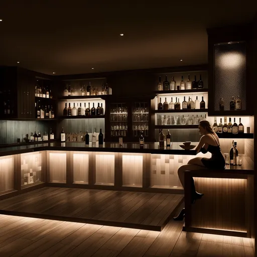 Coastal Home Bar design - AI generated interior design visualization