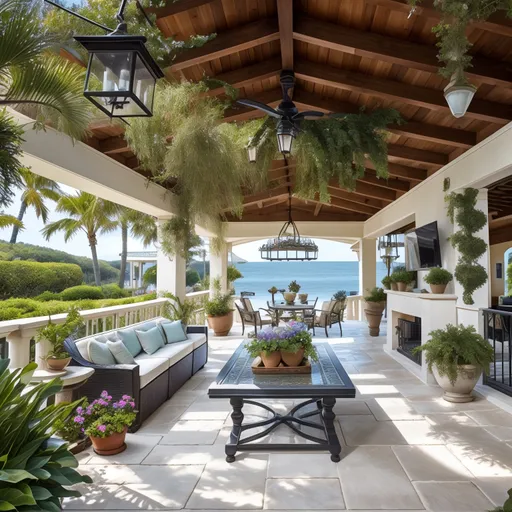 Coastal Patio design - AI generated interior design visualization