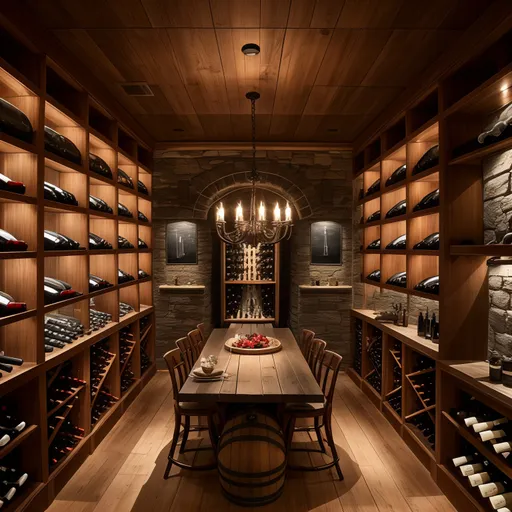 Coastal Wine Cellar design - AI generated interior design visualization