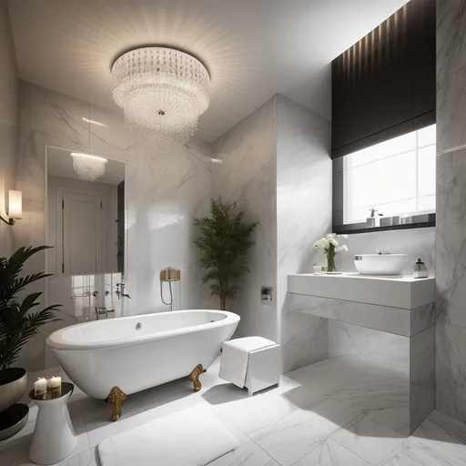 Contemporary Bathroom design - AI generated interior design visualization