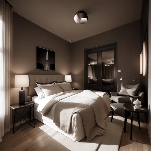 Contemporary Bedroom design - AI generated interior design visualization