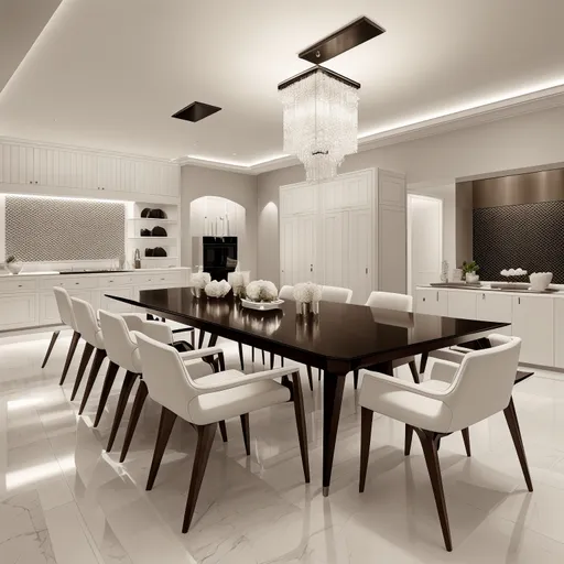 Contemporary Classic Dining Room design - AI generated interior design visualization