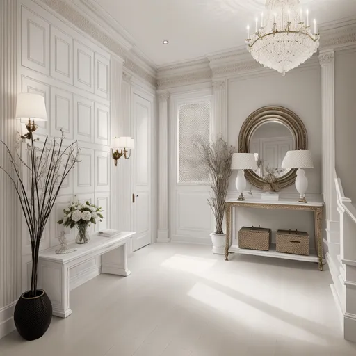 Contemporary Classic Entryway design - AI generated interior design visualization