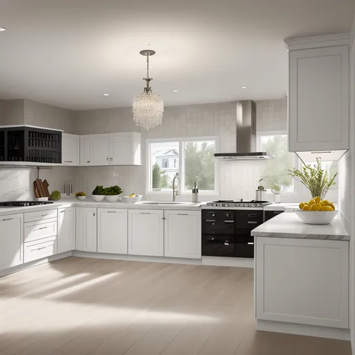 Contemporary Classic Kitchen design - AI generated interior design visualization
