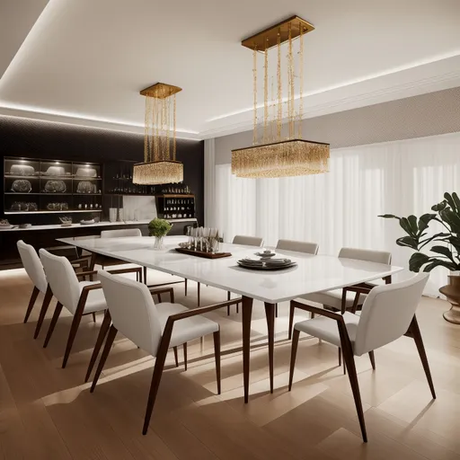 Contemporary Dining Room design - AI generated interior design visualization