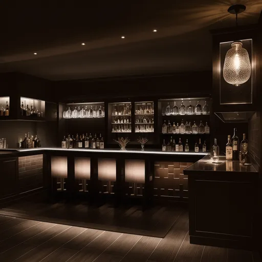 Contemporary Home Bar design - AI generated interior design visualization