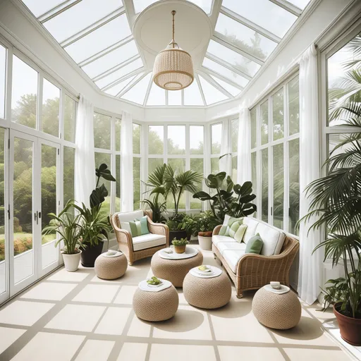 Contemporary Sunroom design - AI generated interior design visualization