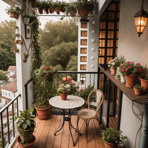 Cottagecore Balcony design - AI generated interior design visualization