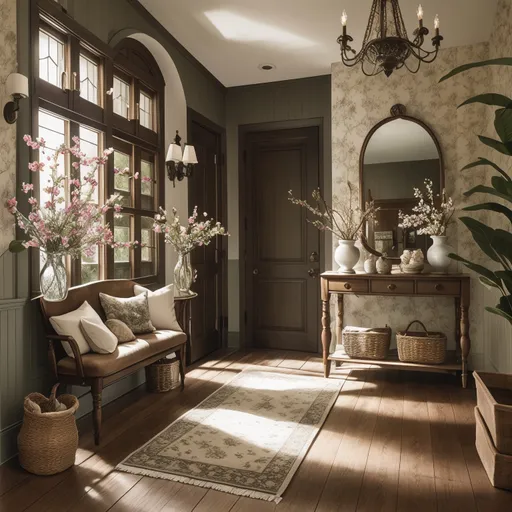 Cottagecore Entryway design - AI generated interior design visualization
