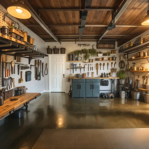 Cottagecore Garage design - AI generated interior design visualization