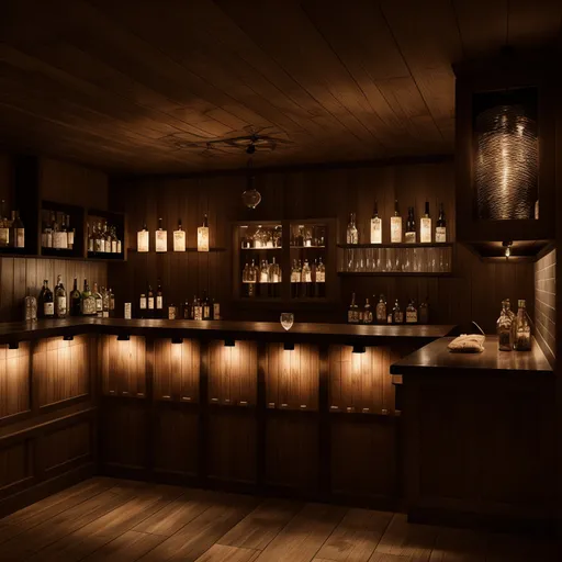 Cottagecore Home Bar design - AI generated interior design visualization