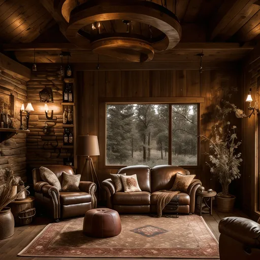 Cottagecore Man Cave design - AI generated interior design visualization
