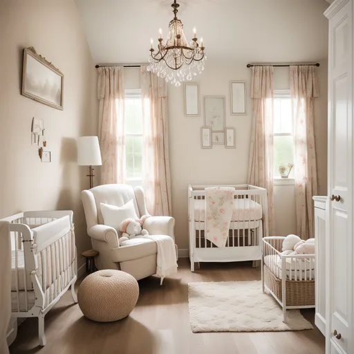 Cottagecore Nursery design - AI generated interior design visualization