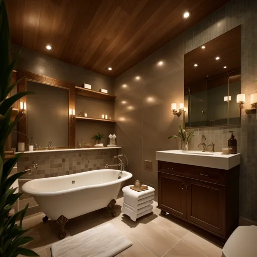 Craftsman Bathroom design - AI generated interior design visualization
