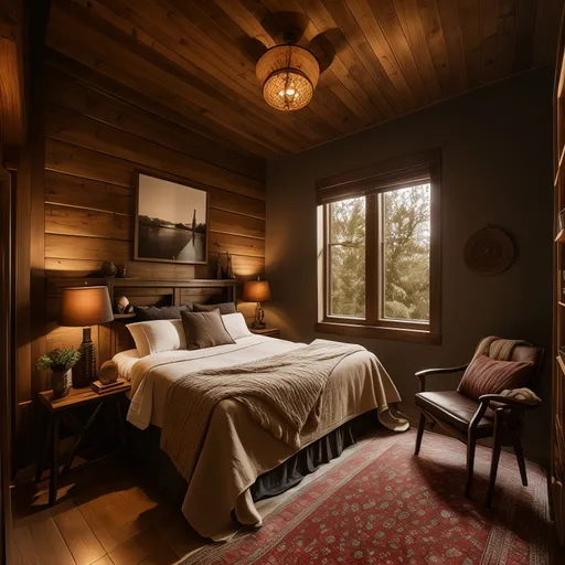 Craftsman Bedroom design - AI generated interior design visualization