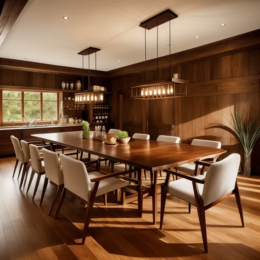 Craftsman Dining Room design - AI generated interior design visualization