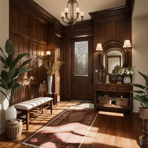 Craftsman Entryway design - AI generated interior design visualization