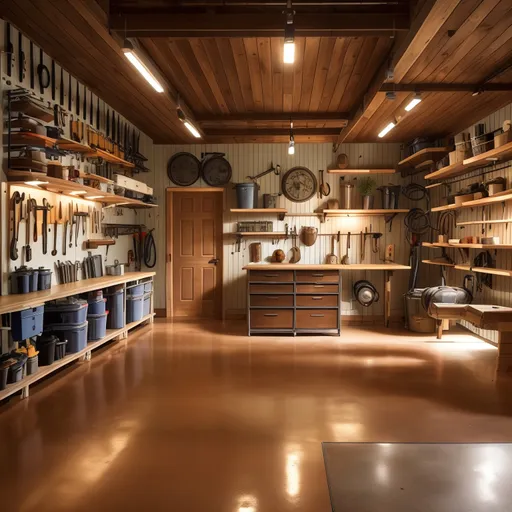 Craftsman Garage design - AI generated interior design visualization