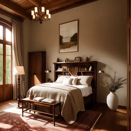 Craftsman Guest Room design - AI generated interior design visualization