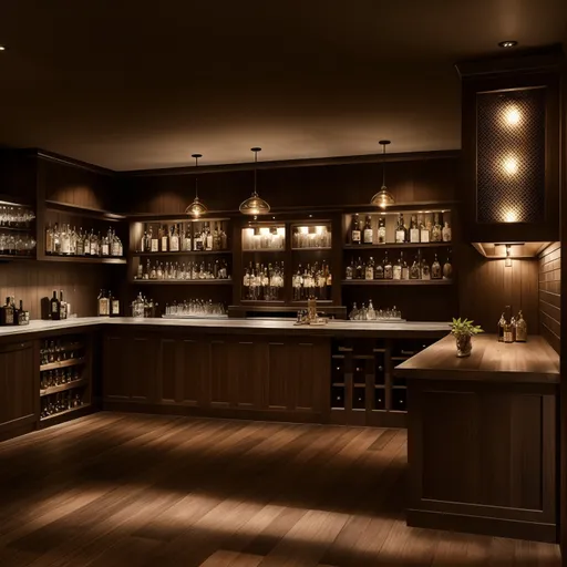 Craftsman Home Bar design - AI generated interior design visualization