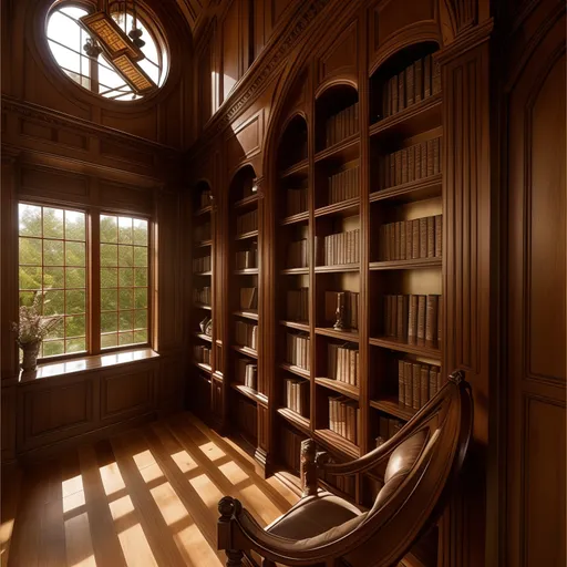 Craftsman Library design - AI generated interior design visualization