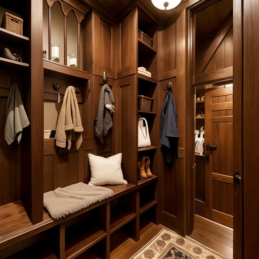 Craftsman Mudroom design - AI generated interior design visualization