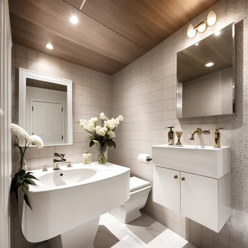 Craftsman Powder Room design - AI generated interior design visualization