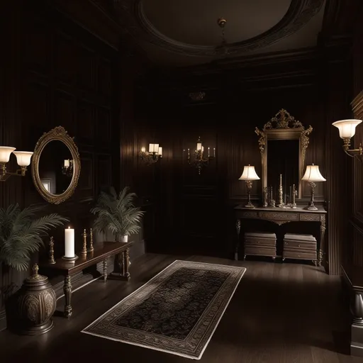 Dark Academia Entryway design - AI generated interior design visualization