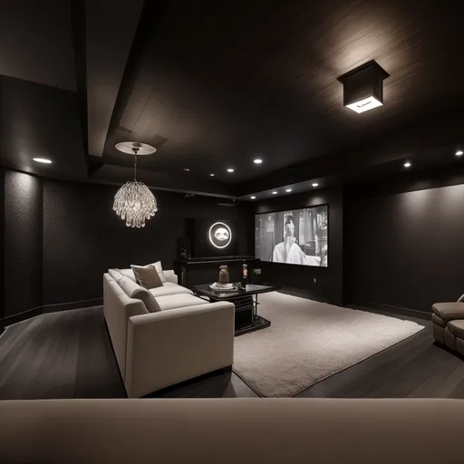 Eclectic Basement design - AI generated interior design visualization