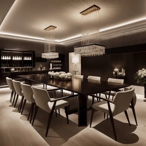 Eclectic Dining Room design - AI generated interior design visualization