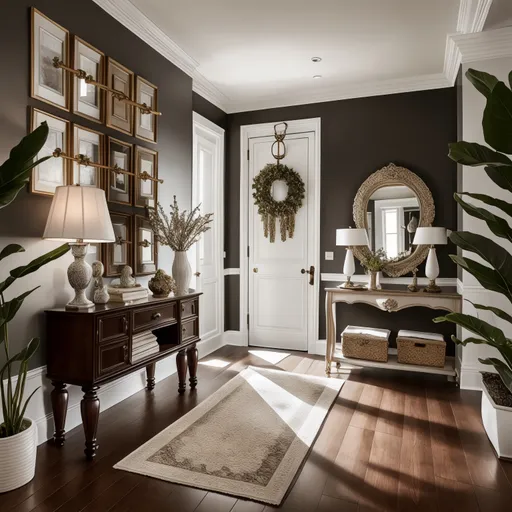 Eclectic Entryway design - AI generated interior design visualization