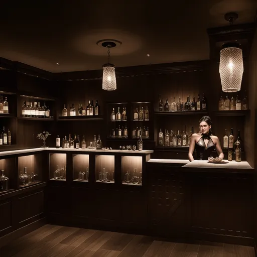 Eclectic Home Bar design - AI generated interior design visualization