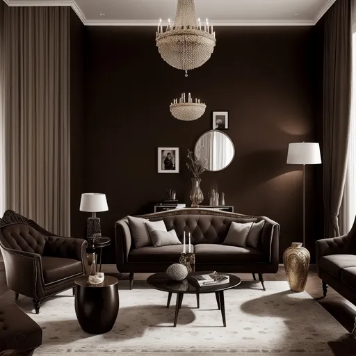 Eclectic Living Room design - AI generated interior design visualization