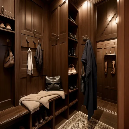Eclectic Mudroom design - AI generated interior design visualization