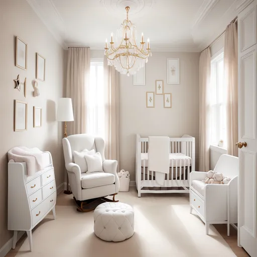 Eclectic Nursery design - AI generated interior design visualization