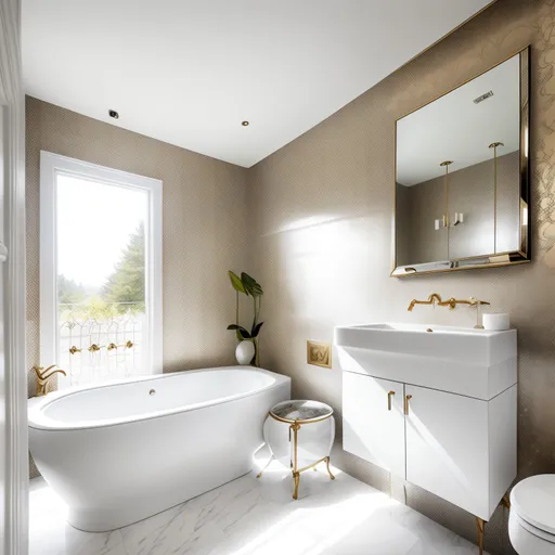 Eclectic Powder Room design - AI generated interior design visualization