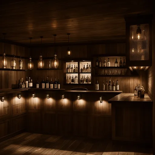 Farmhouse Home Bar design - AI generated interior design visualization