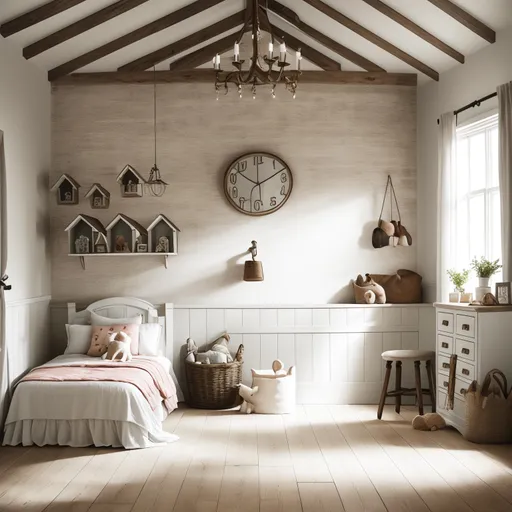Farmhouse Kids Room design - AI generated interior design visualization